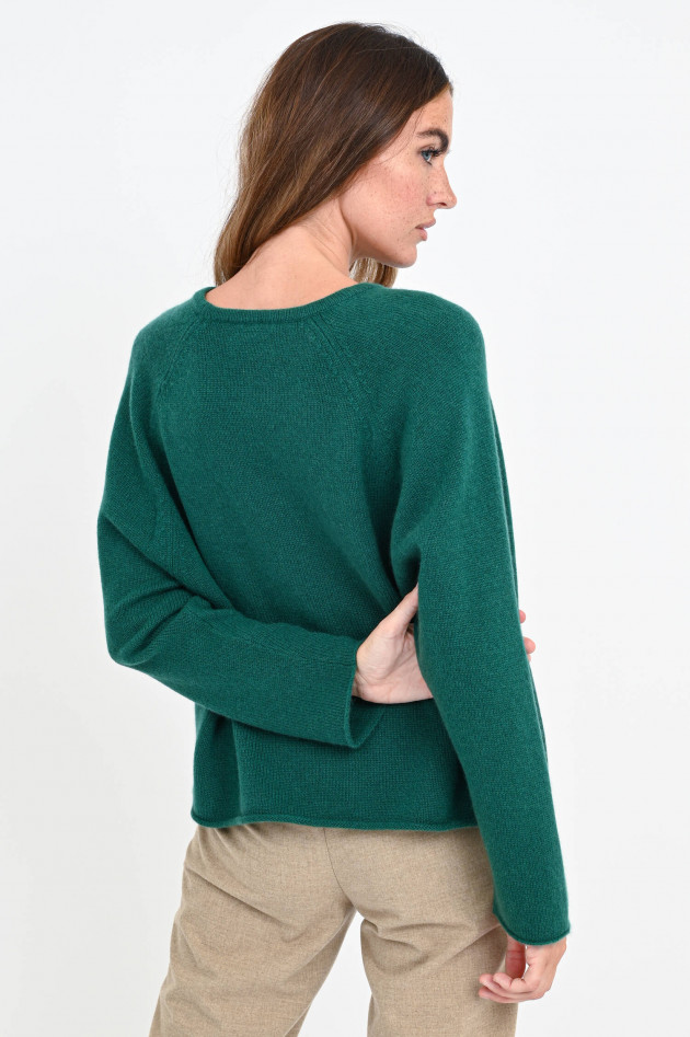 Allude Oversized Kaschmir Pullover in Smaragdgrün