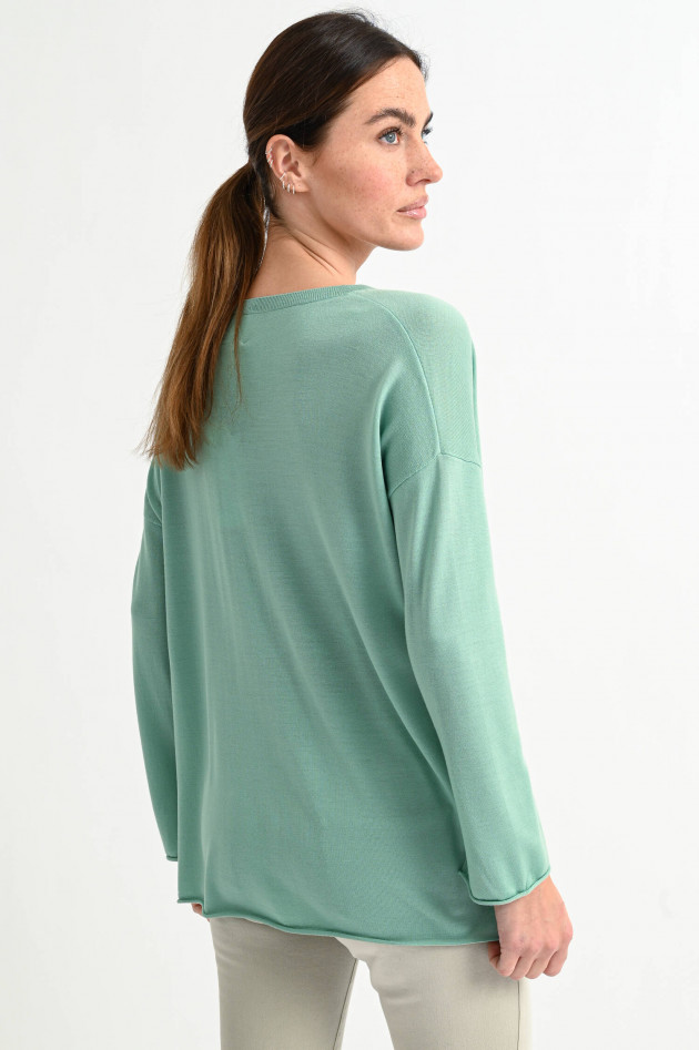 Allude Leichter Pullover aus Wolle in Salbei