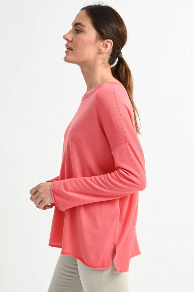 Allude Leichter Pullover aus Wolle in Korallrot