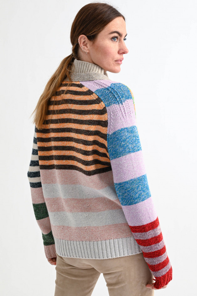 Allude Gestreifte Cashmere Strickweste in Multicolor