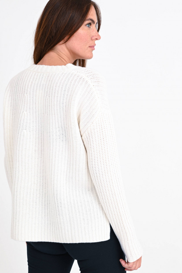 Allude Strickpullover aus Wolle und Cashmere in Weiß