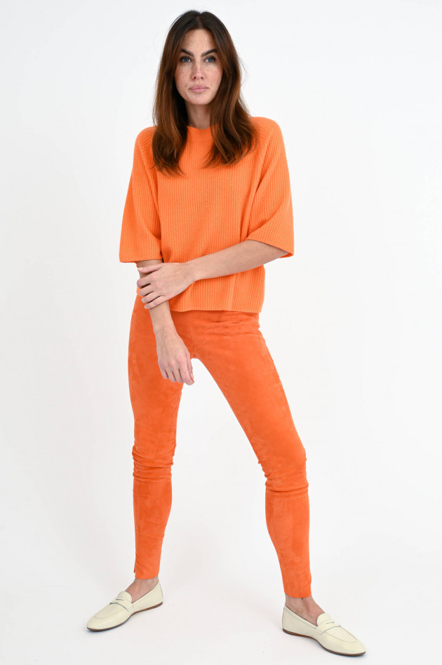 Allude Boxy Fit Cashmerepullover in Orange