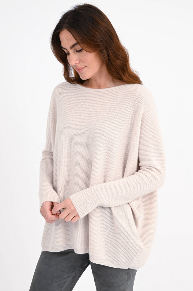 Allude Oversized Cashmere Pullover in Natur