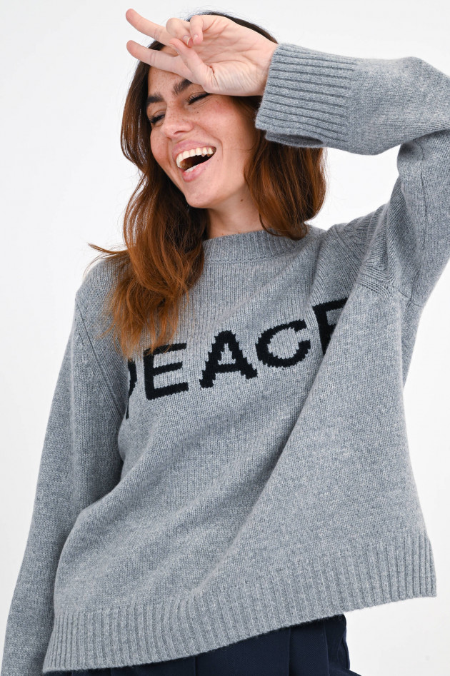 Allude Pullover PEACE in Grau meliert