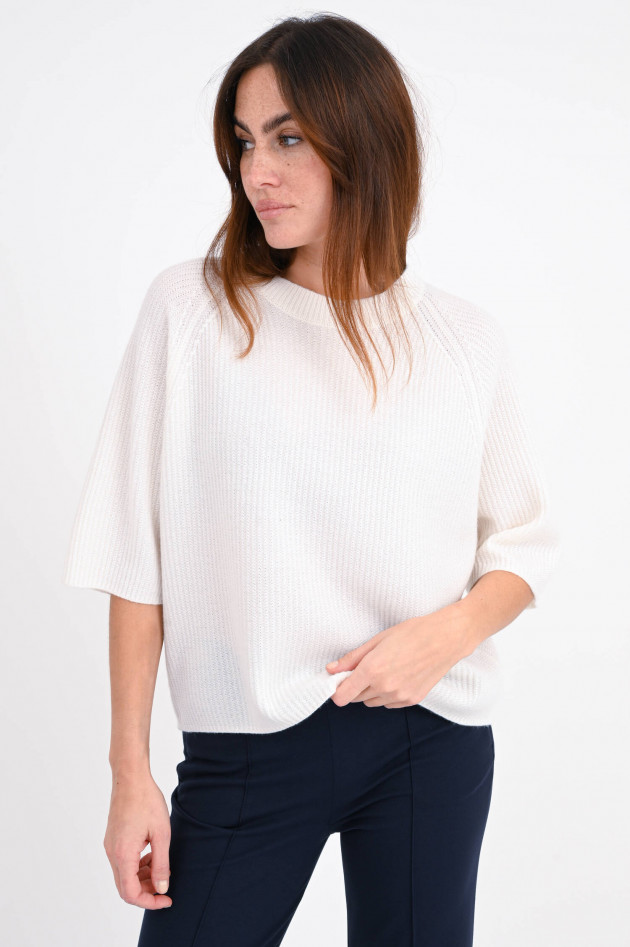 Allude Boxy Fit Cashmerepullover in Weiß