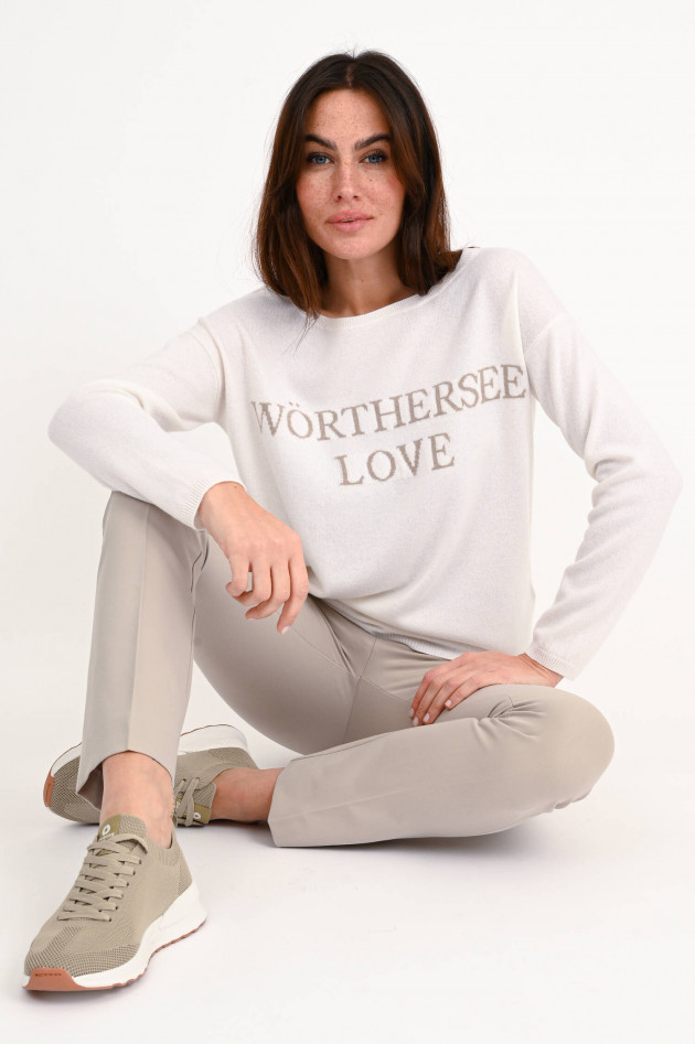 Allude Cashmere Pullover WÖRTHERSEE LOVE in Natur/Beige