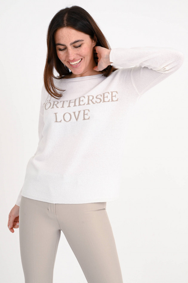 Allude Cashmere Pullover WÖRTHERSEE LOVE in Natur/Beige