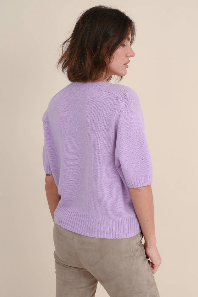 Allude Lockeres Strickshirt aus Cashmere in Lavendel