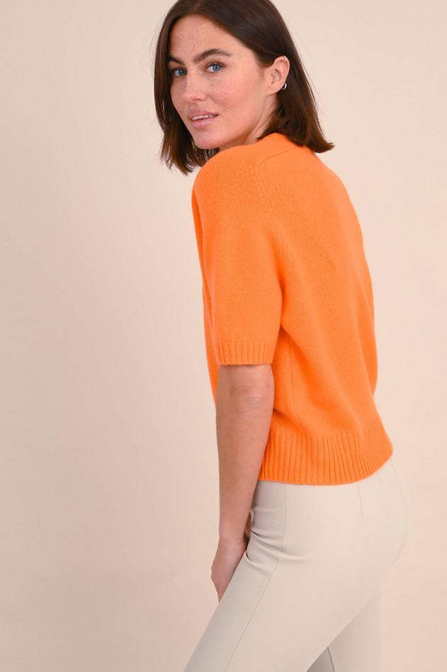 Allude Lockeres Strickshirt aus Cashmere in Orange
