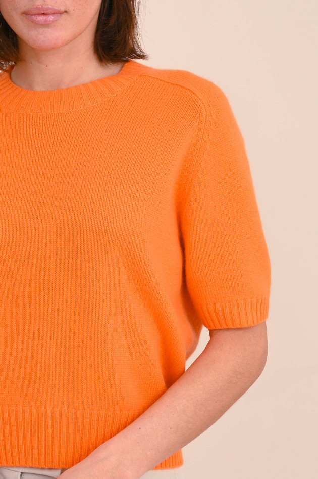 Allude Lockeres Strickshirt aus Cashmere in Orange