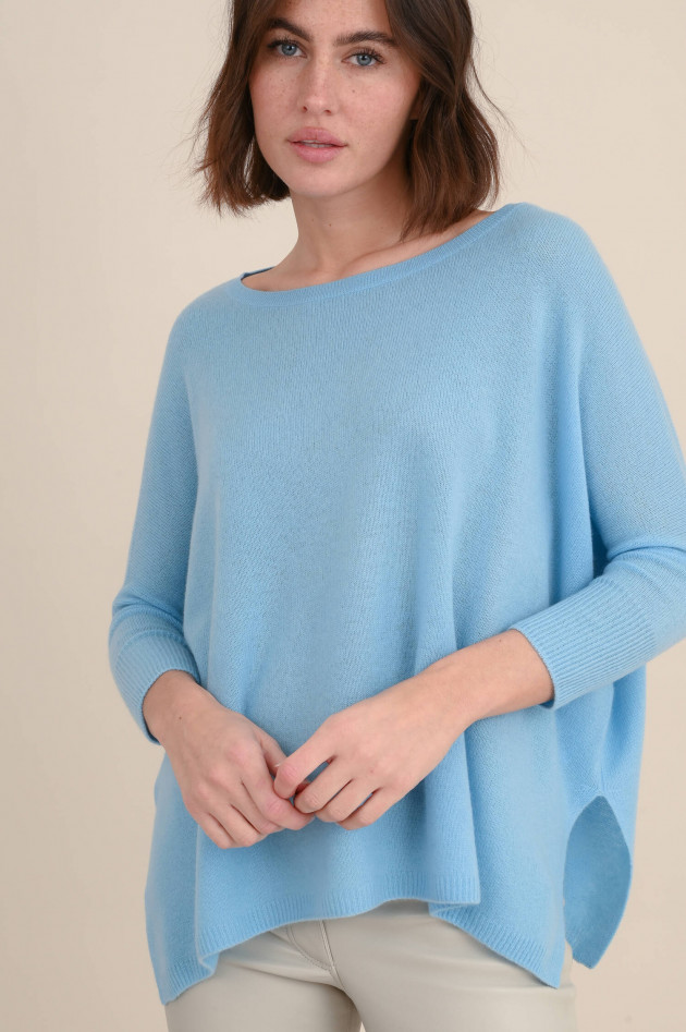 Allude Oversize Cashmere Pullover in Hellblau