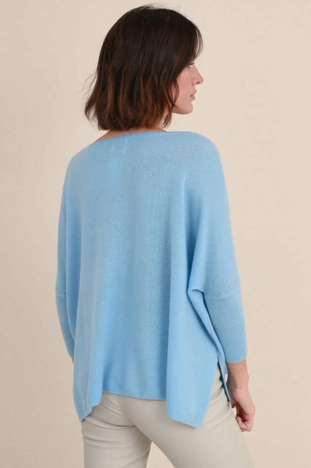 Allude Oversize Cashmere Pullover in Hellblau