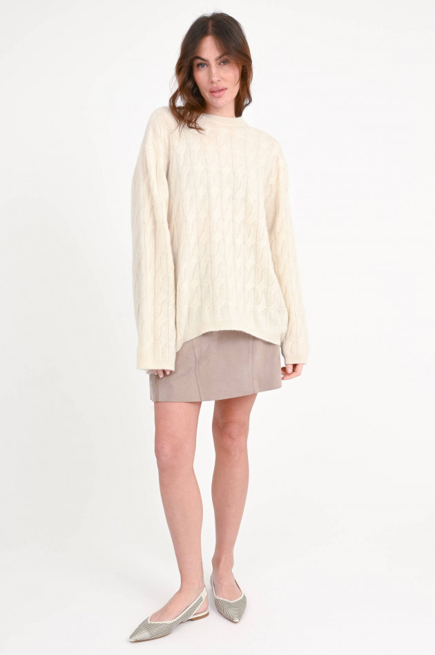 Allude Pullover aus reinem Cashmere in Creme