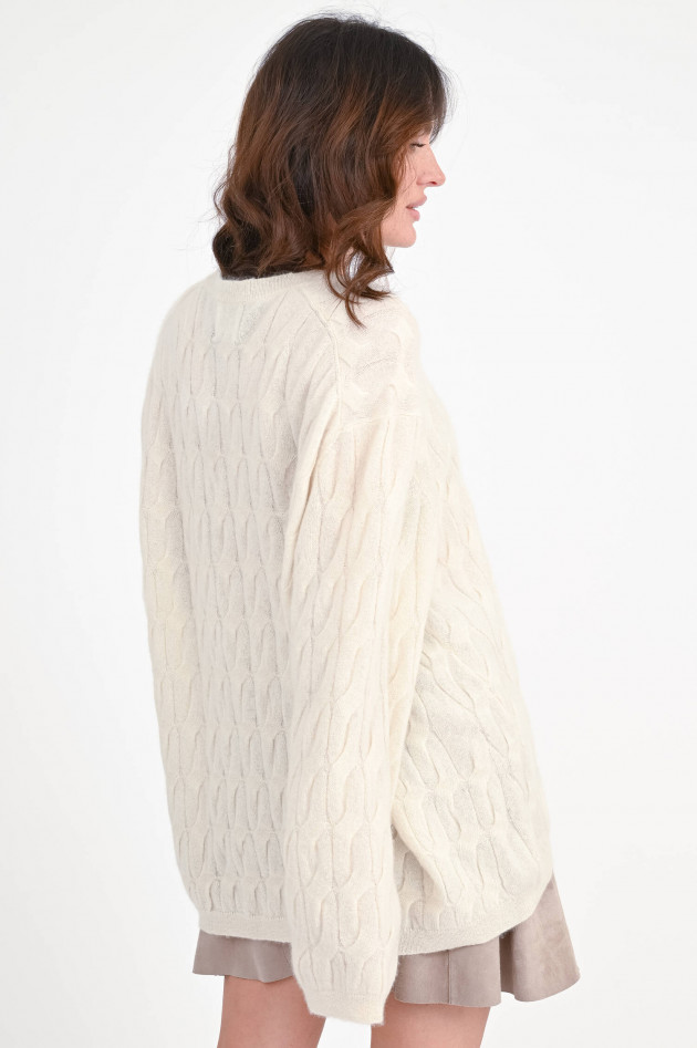 Allude Pullover aus reinem Cashmere in Creme