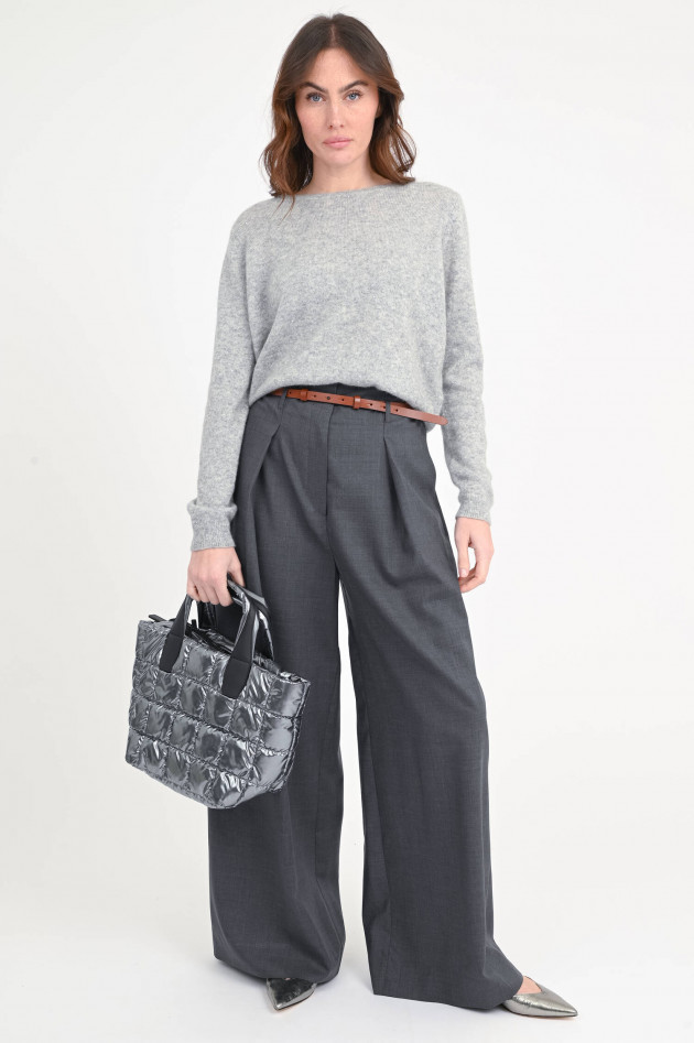 Allude Cash-Mix Pullover mit Pailletten in Grau