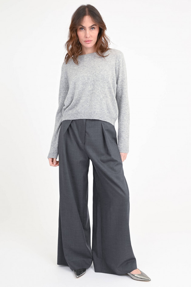 Allude Cash-Mix Pullover mit Pailletten in Grau