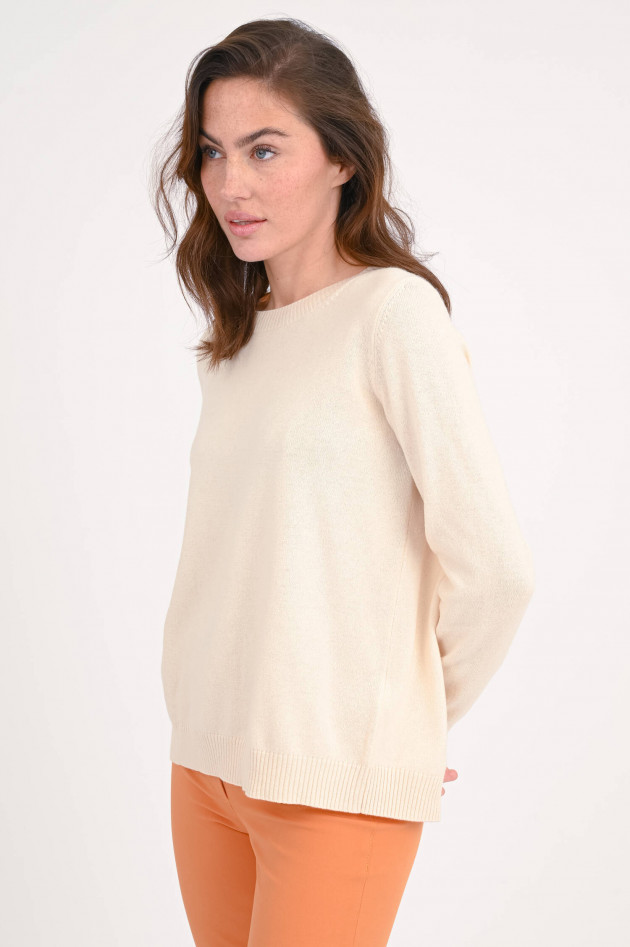 Allude Pullover mit Kellerfalte in Blushed Peach