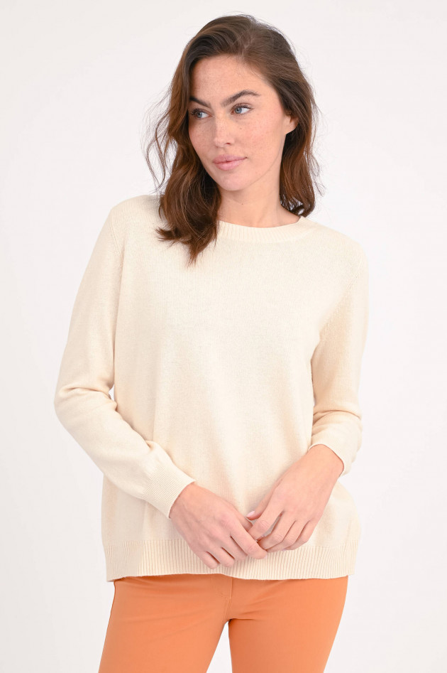 Allude Pullover mit Kellerfalte in Blushed Peach