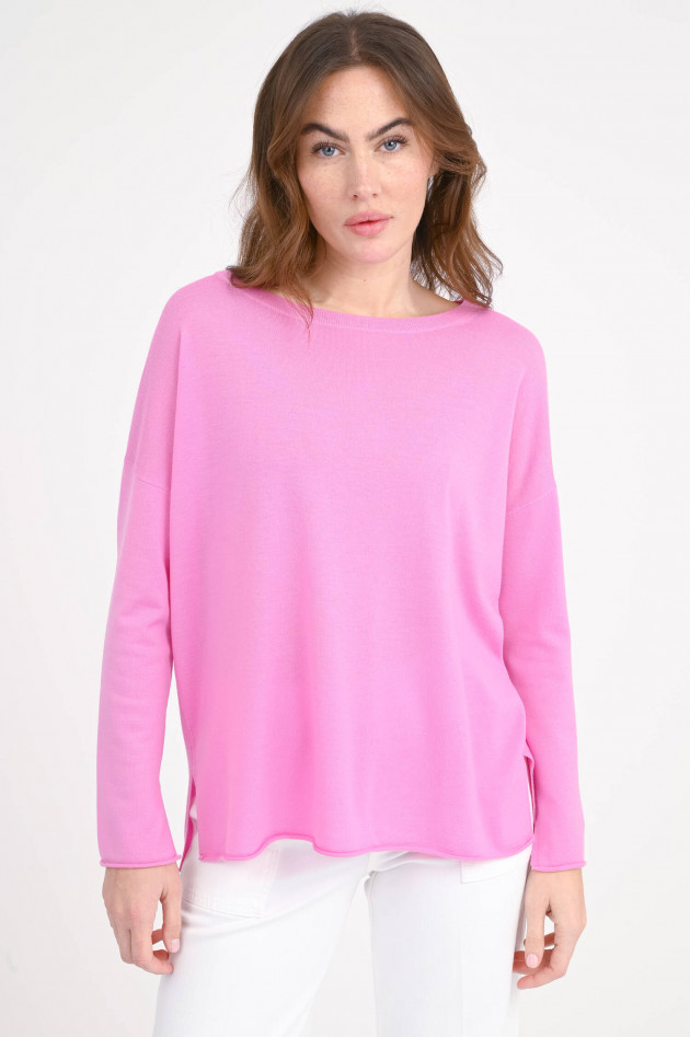 Allude Oversize Pullover aus Schurwolle in Candy Pink