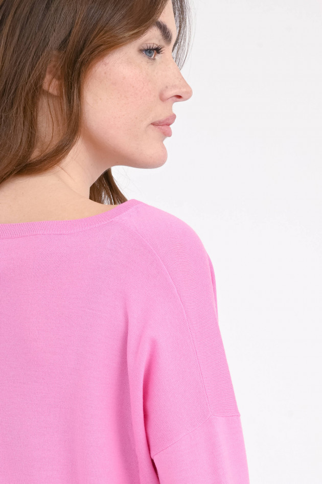 Allude Oversize Pullover aus Schurwolle in Candy Pink