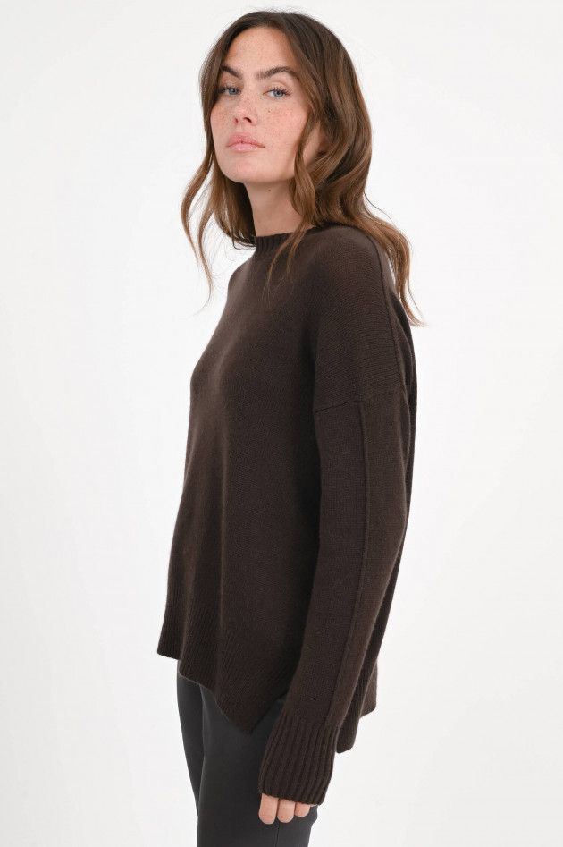 Allude Loose-Fit Cashmere-Pullover in Braun