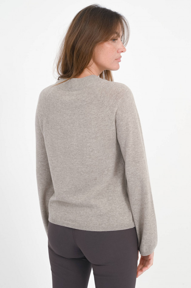Allude Woll-Cash-Mix Pullover in Beige meliert