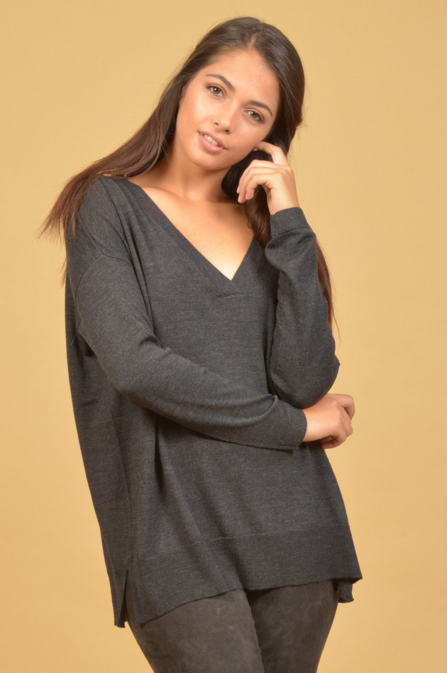 Allude Oversized - Pullover in Antra