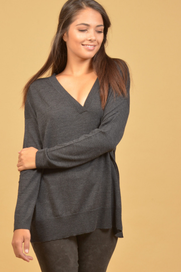 Allude Oversized - Pullover in Antra