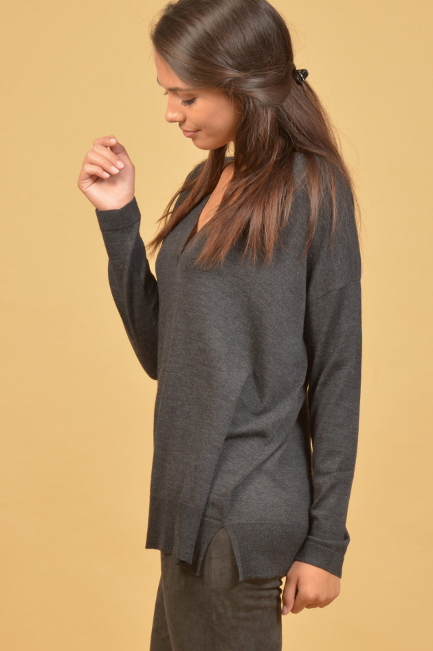 Allude Oversized - Pullover in Antra