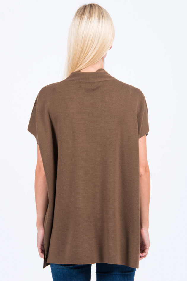 Allude Kurzarm Pullover in Zimt