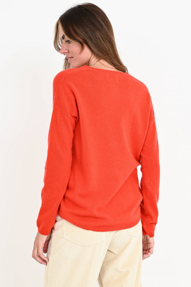 Allude Loose Fit Kaschmir-Pullover in Orange