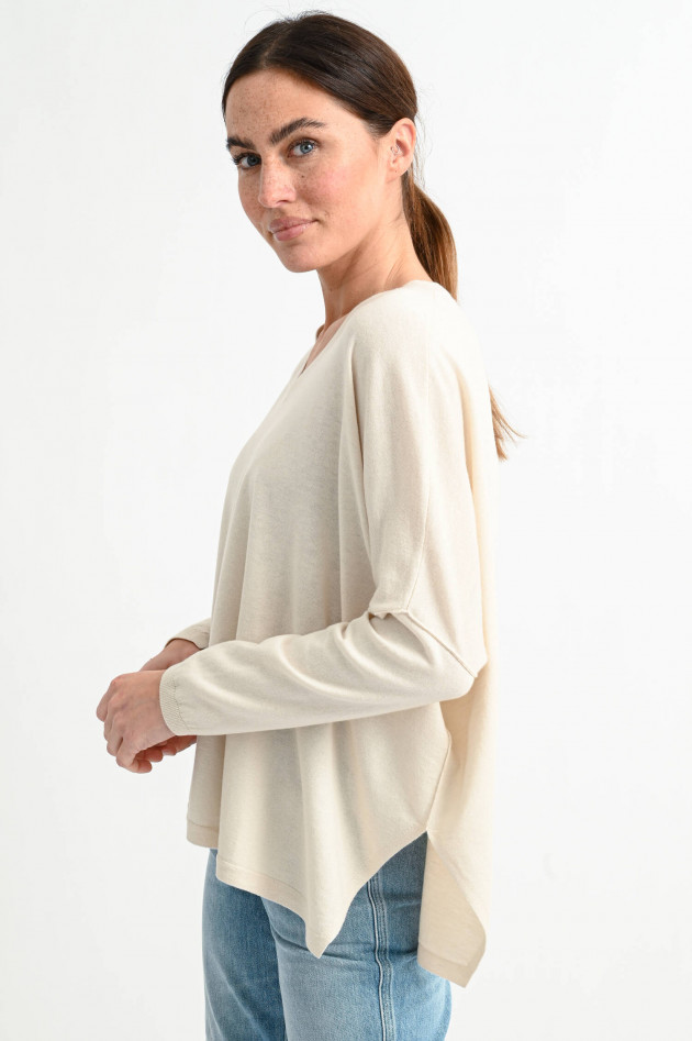 Allude Pullover mit Fledermausärmel in Natur