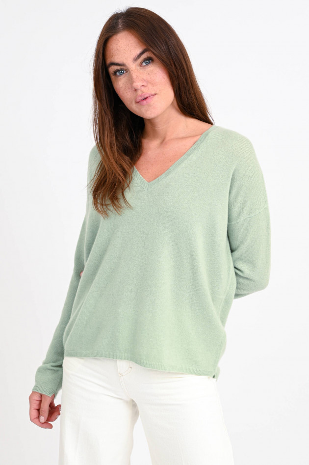 Allude Feinstrick-Pullover aus Cashmere in Mint