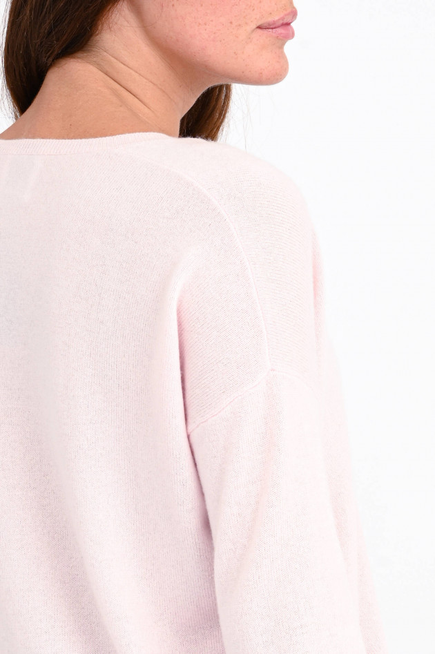 Allude Feinstrick-Pullover aus Cashmere in Puderrosa