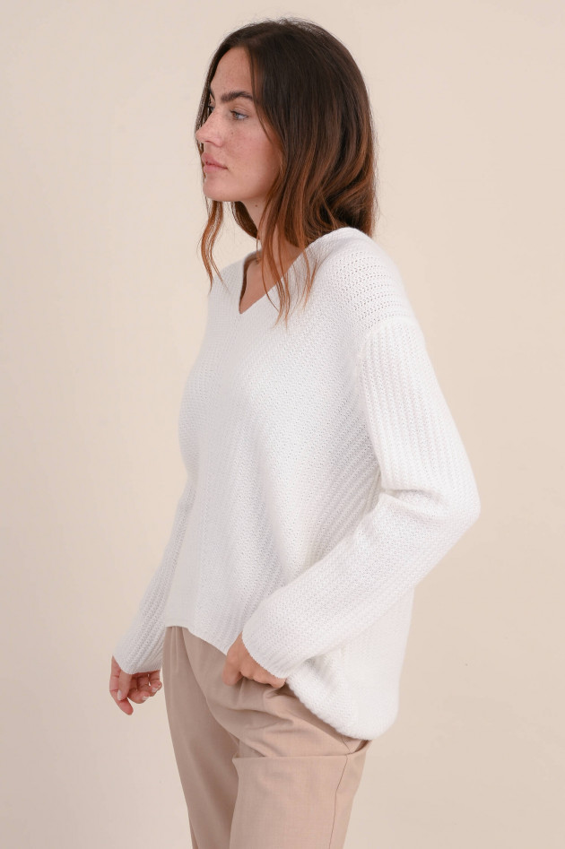 Allude Cashmere Pullover in Weiß