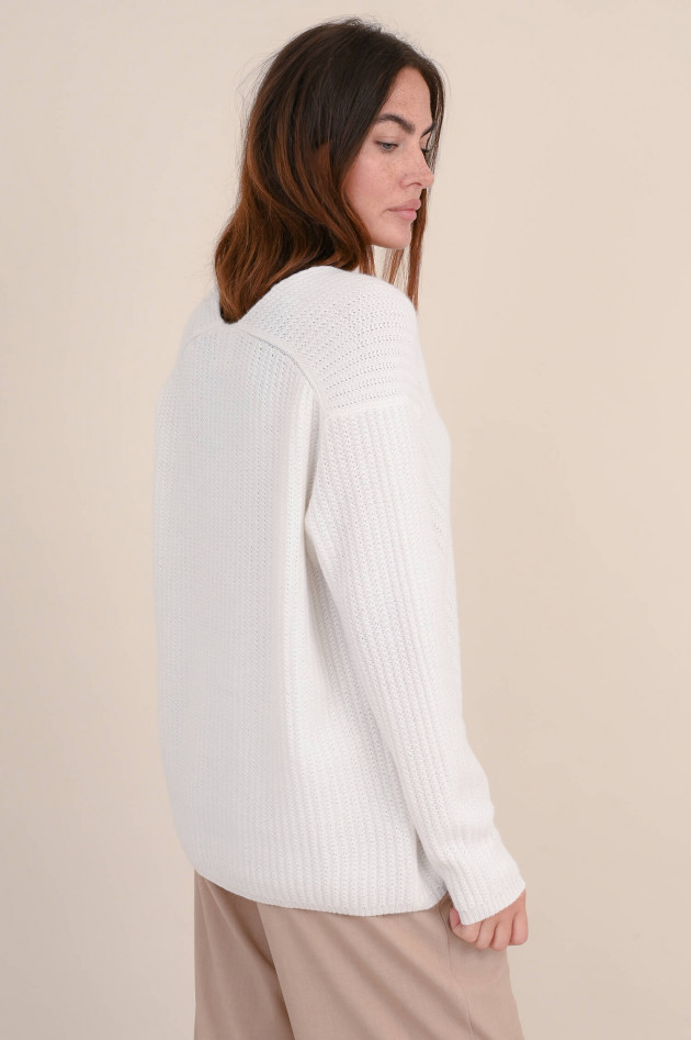 Allude Cashmere Pullover in Weiß