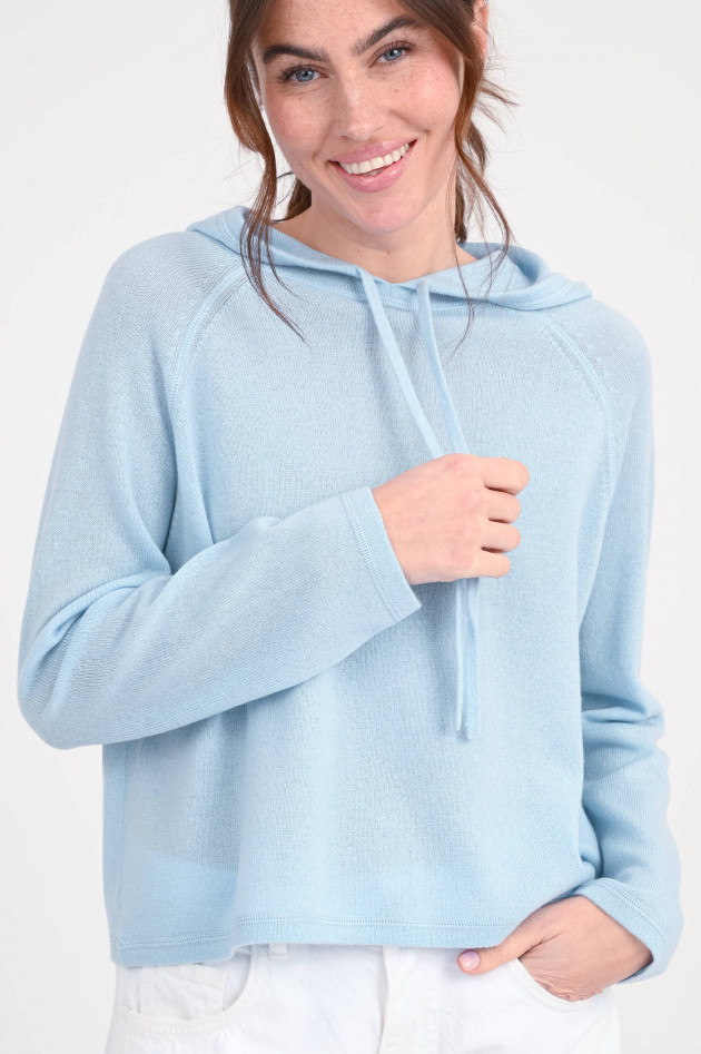 Allude Woll-Cashmere-Hoodie in Hellblau