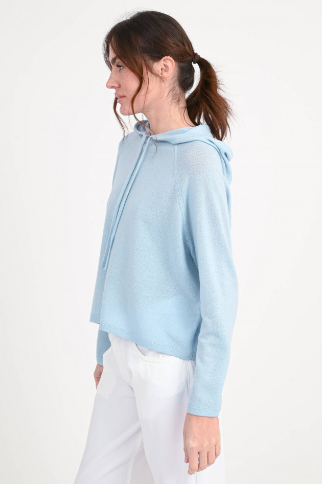 Allude Woll-Cashmere-Hoodie in Hellblau