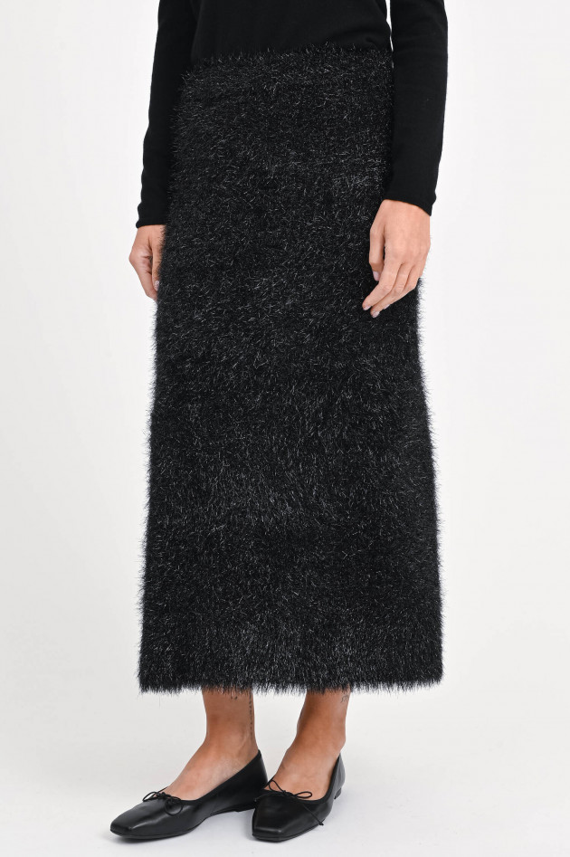 Allude Lametta Strickrock in Schwarz