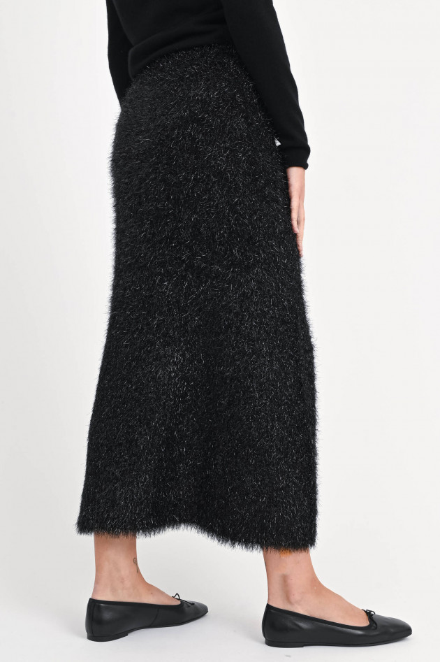 Allude Lametta Strickrock in Schwarz