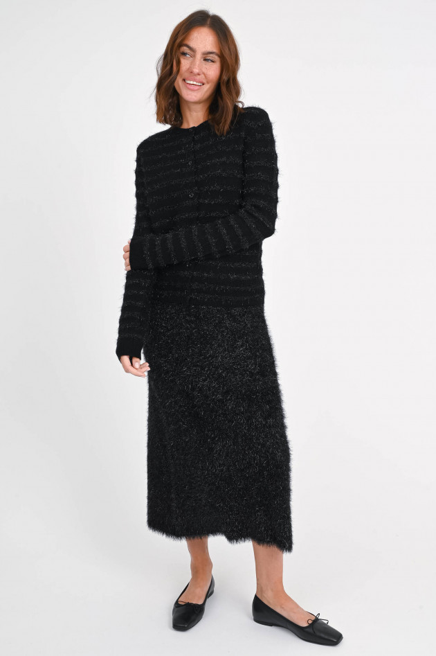 Allude Lametta Strickrock in Schwarz