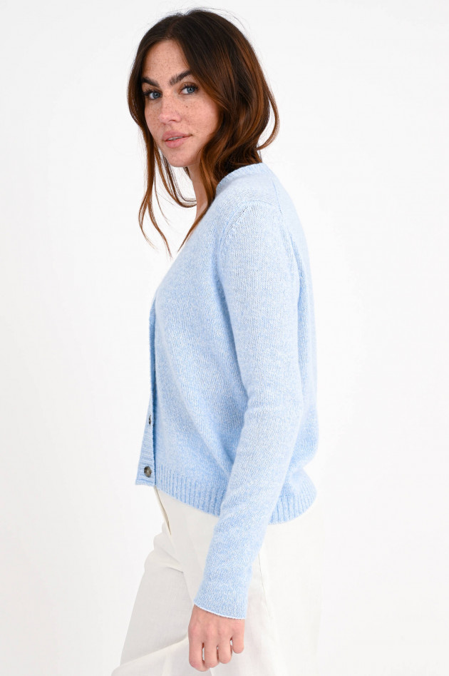 Allude Cashmere Weste in Hellblau meliert