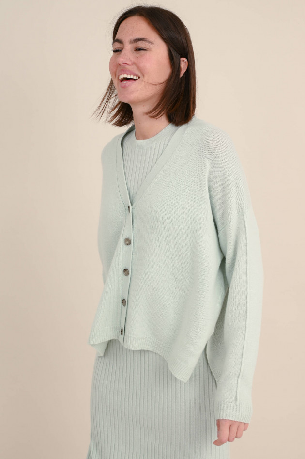 Allude Cashmere Cardigan in hellem Salbei