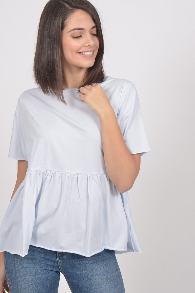 Allude Shirt mit Rüschen in Hellblau