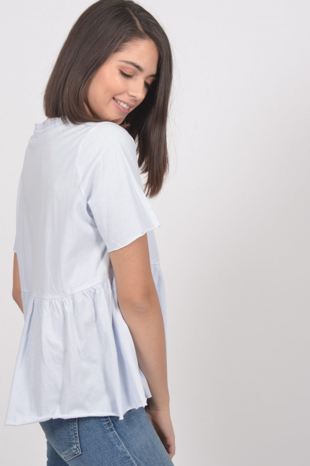 Allude Shirt mit Rüschen in Hellblau