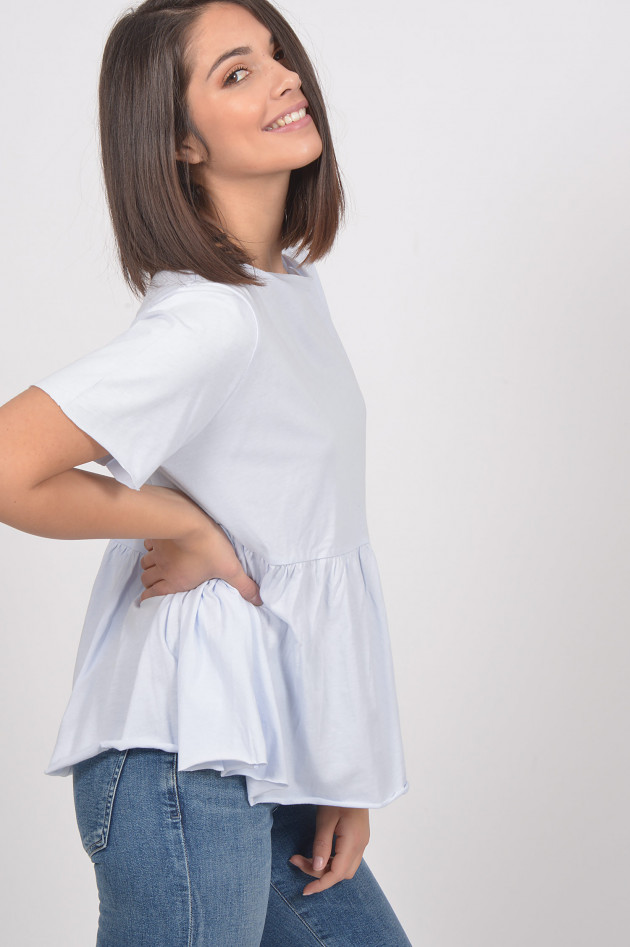 Allude Shirt mit Rüschen in Hellblau