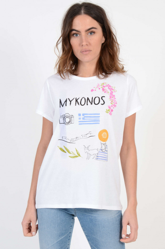 Allude T-Shirt MYKONOS in Weiß