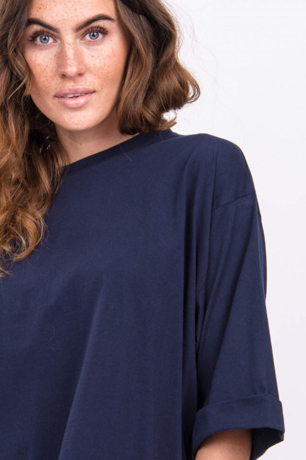 Allude Oversize Baumwollshirt in Navy