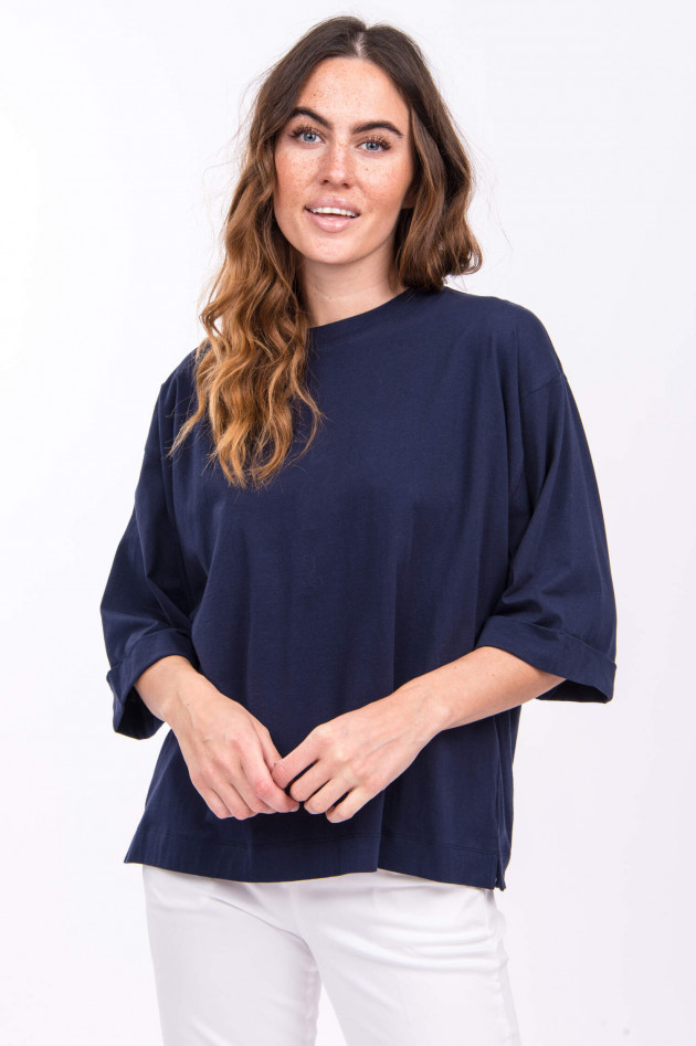 Allude Oversize Baumwollshirt in Navy