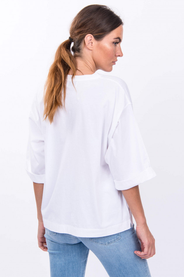 Allude Oversize Baumwollshirt in Weiß